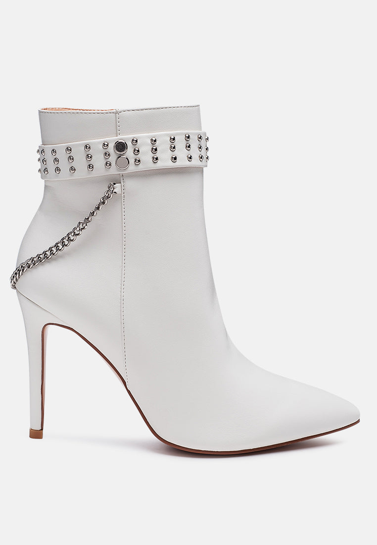 Kendra Faux Leather High Heel Stiletto Boots-0