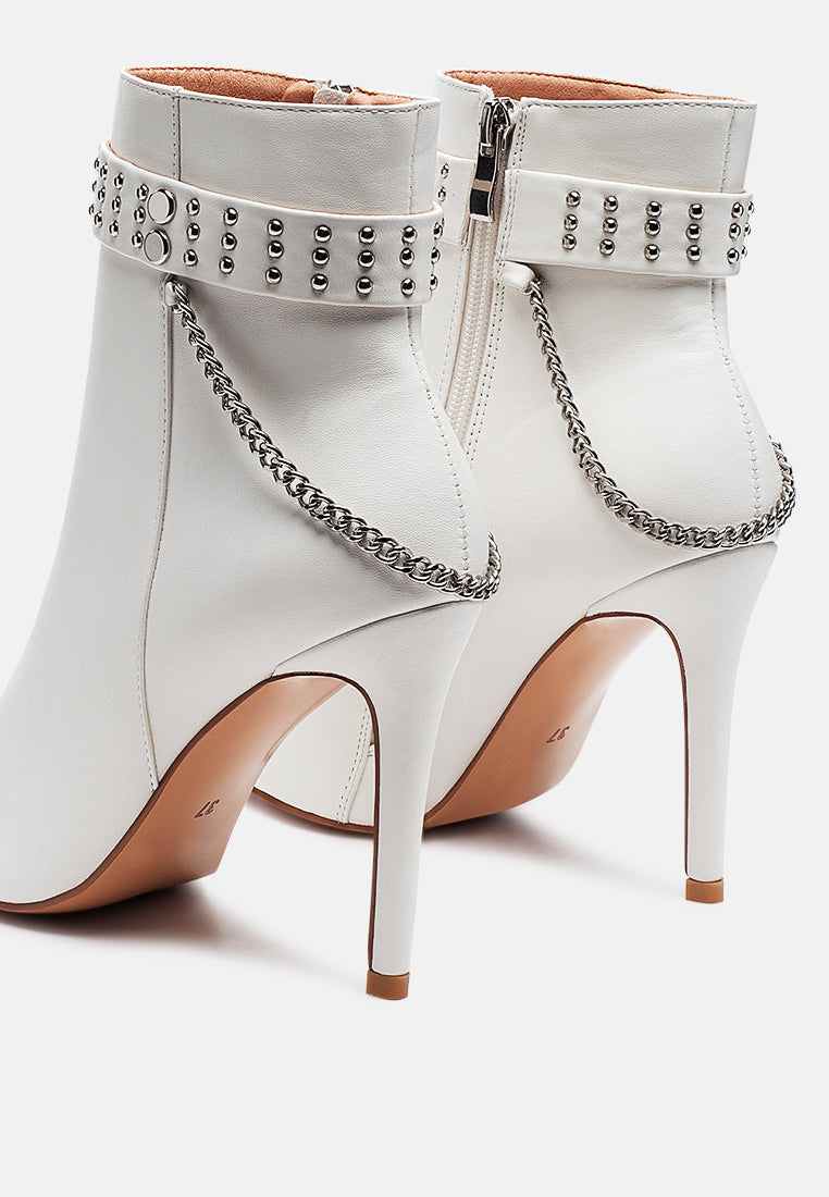 Kendra Faux Leather High Heel Stiletto Boots-3