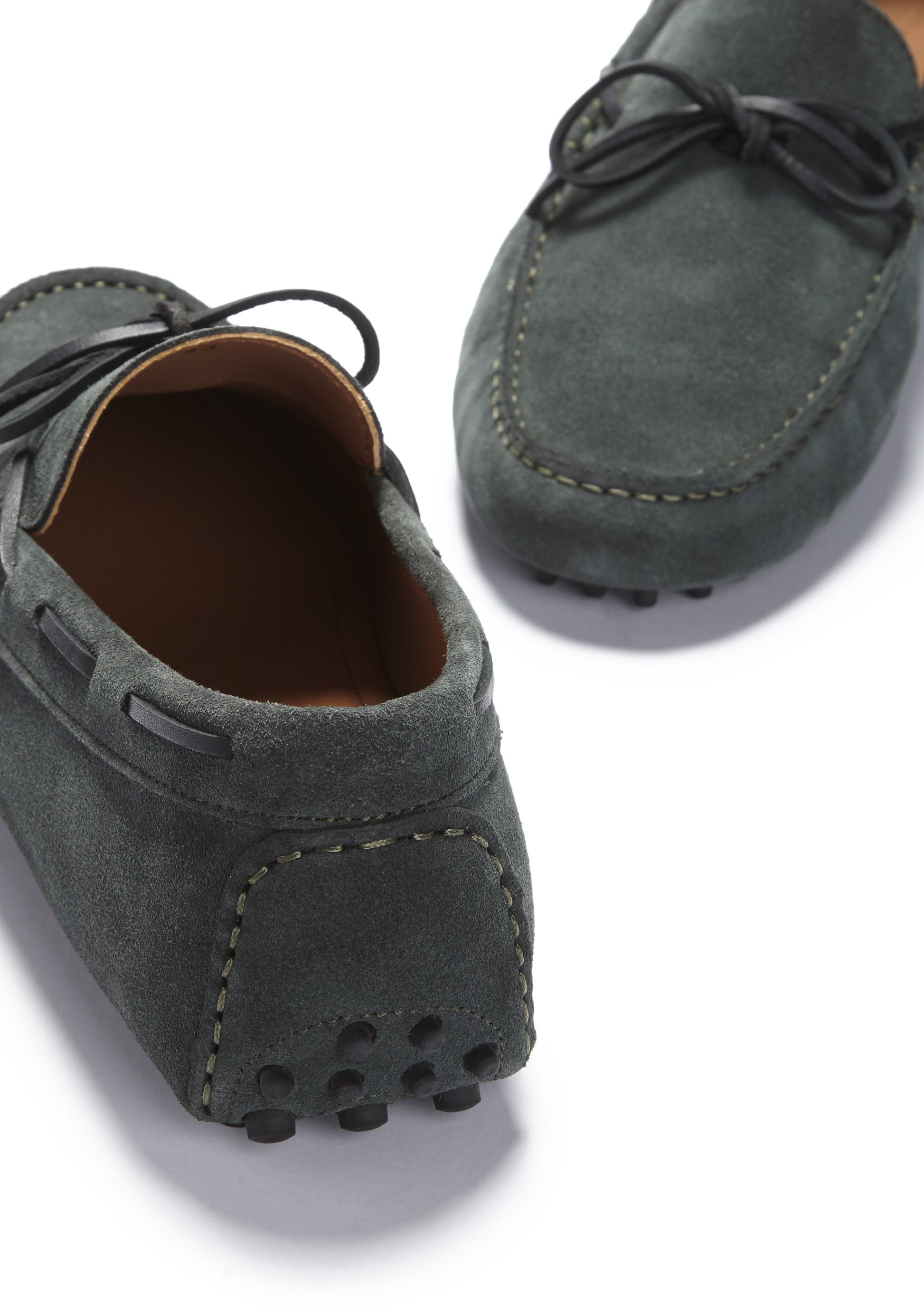 Laced Driving Loafers, racing green suede-4