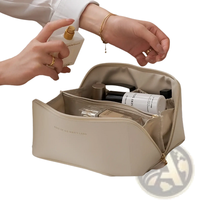 Large Capacity Pu Leather Travel Makeup Bag-0