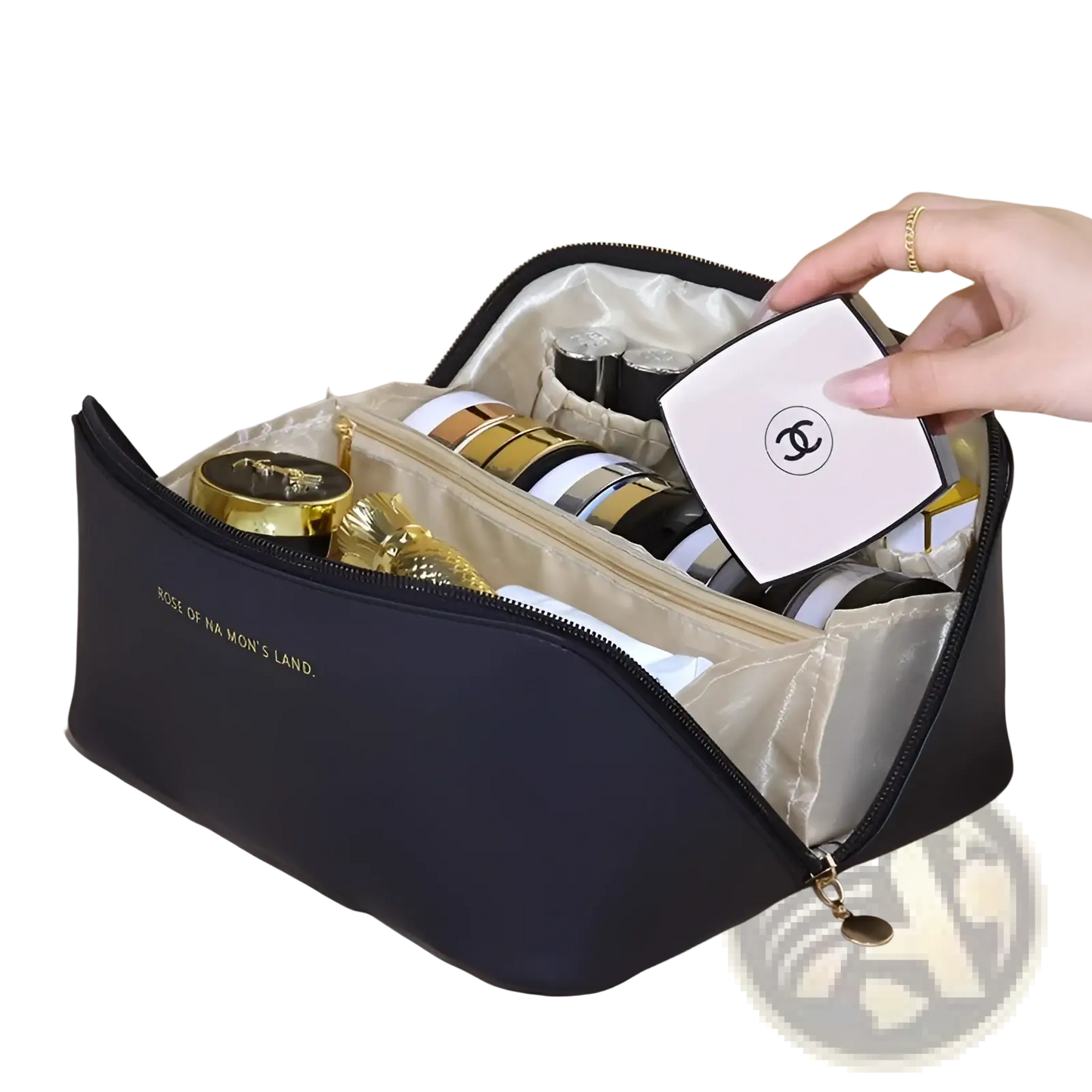 Large Capacity Pu Leather Travel Makeup Bag-3
