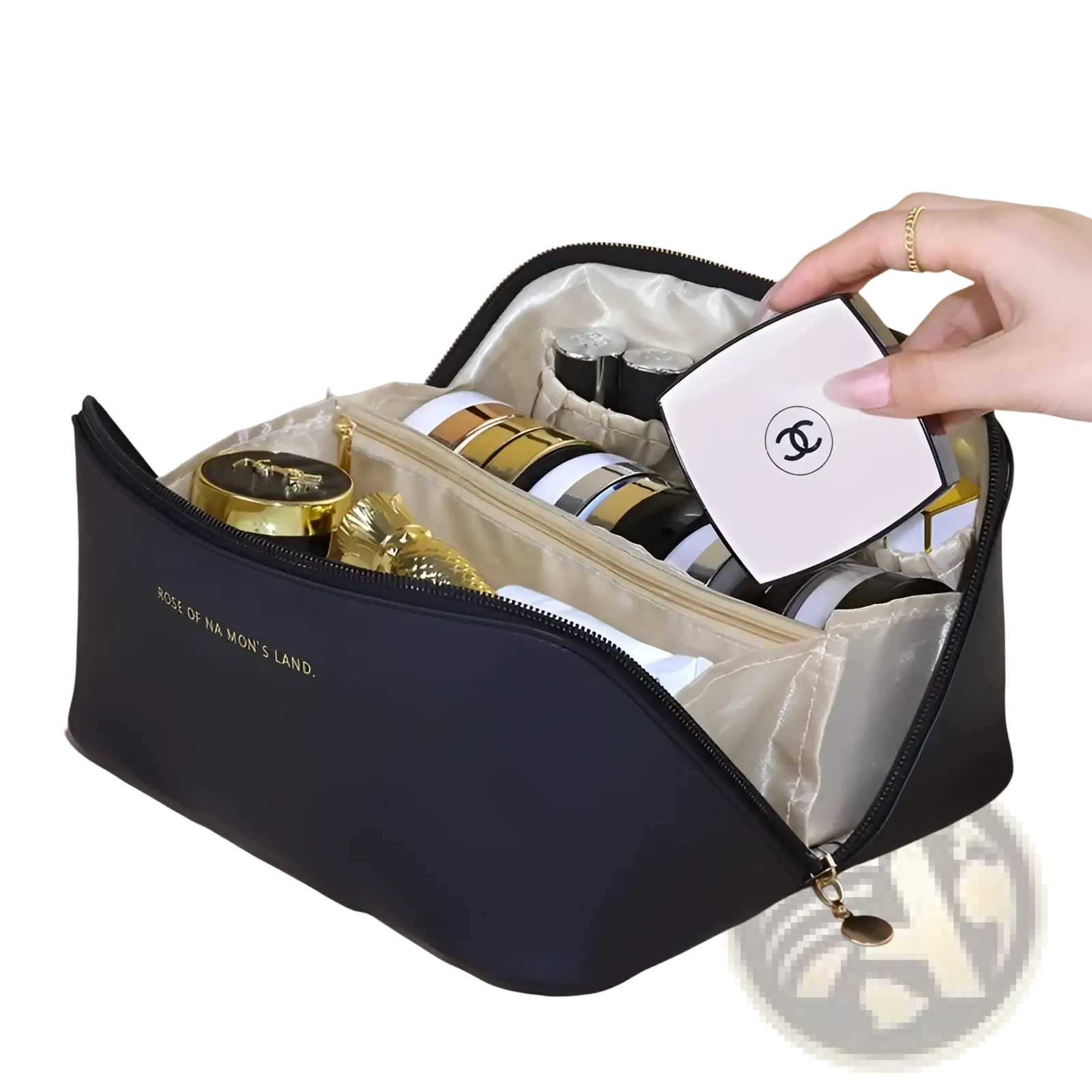 Large Capacity Pu Leather Travel Makeup Bag-3