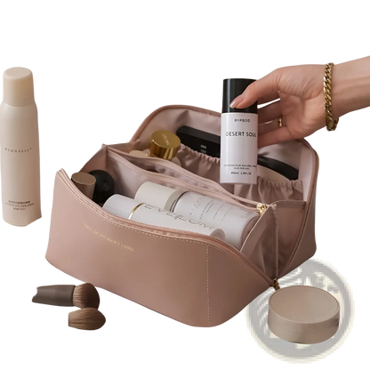 Large Capacity Pu Leather Travel Makeup Bag-1