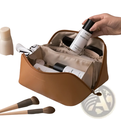 Large Capacity Pu Leather Travel Makeup Bag-7