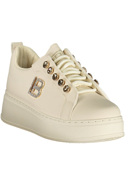 LAURA BIAGIOTTI WOMEN'S WHITE SPORTS SHOES