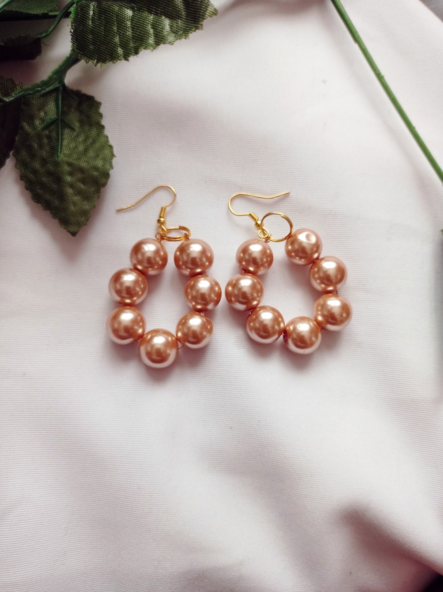 Bronze Glass Pearl Earrings, Glass Pearl Jewelry, Unique Earrings | by lovedbynlanla