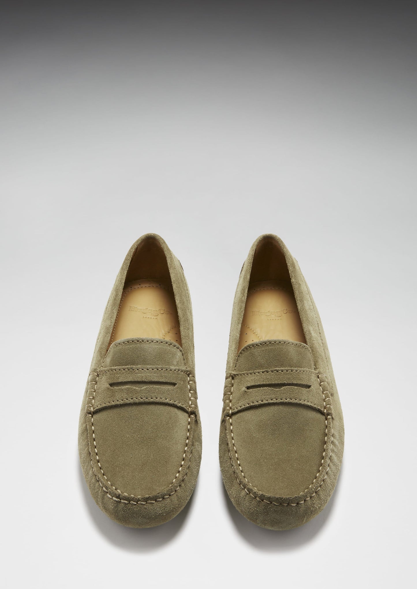 Women's Penny Driving Loafers, truffle suede-2