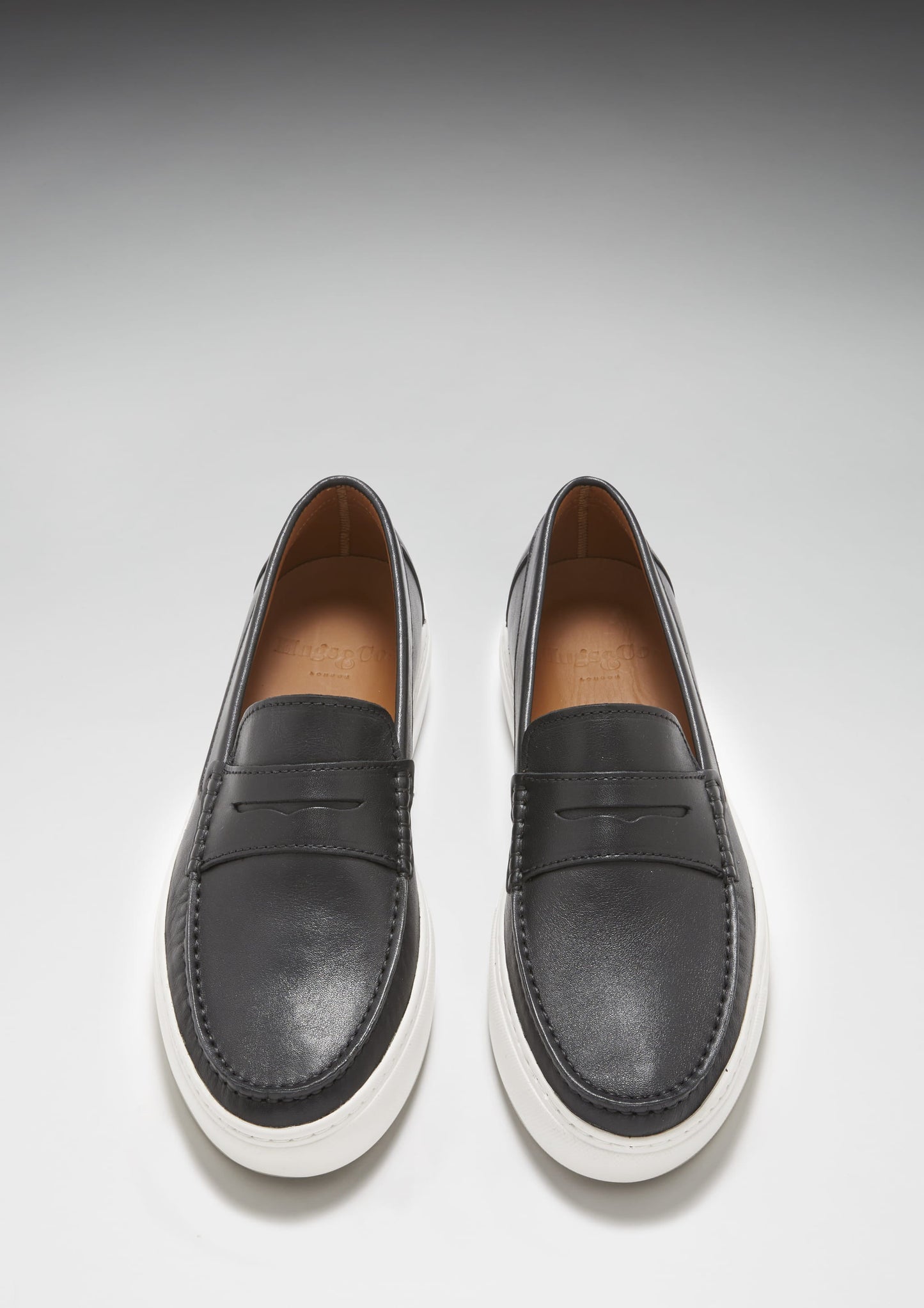 Slip-on Sneaker Loafers, black leather-2