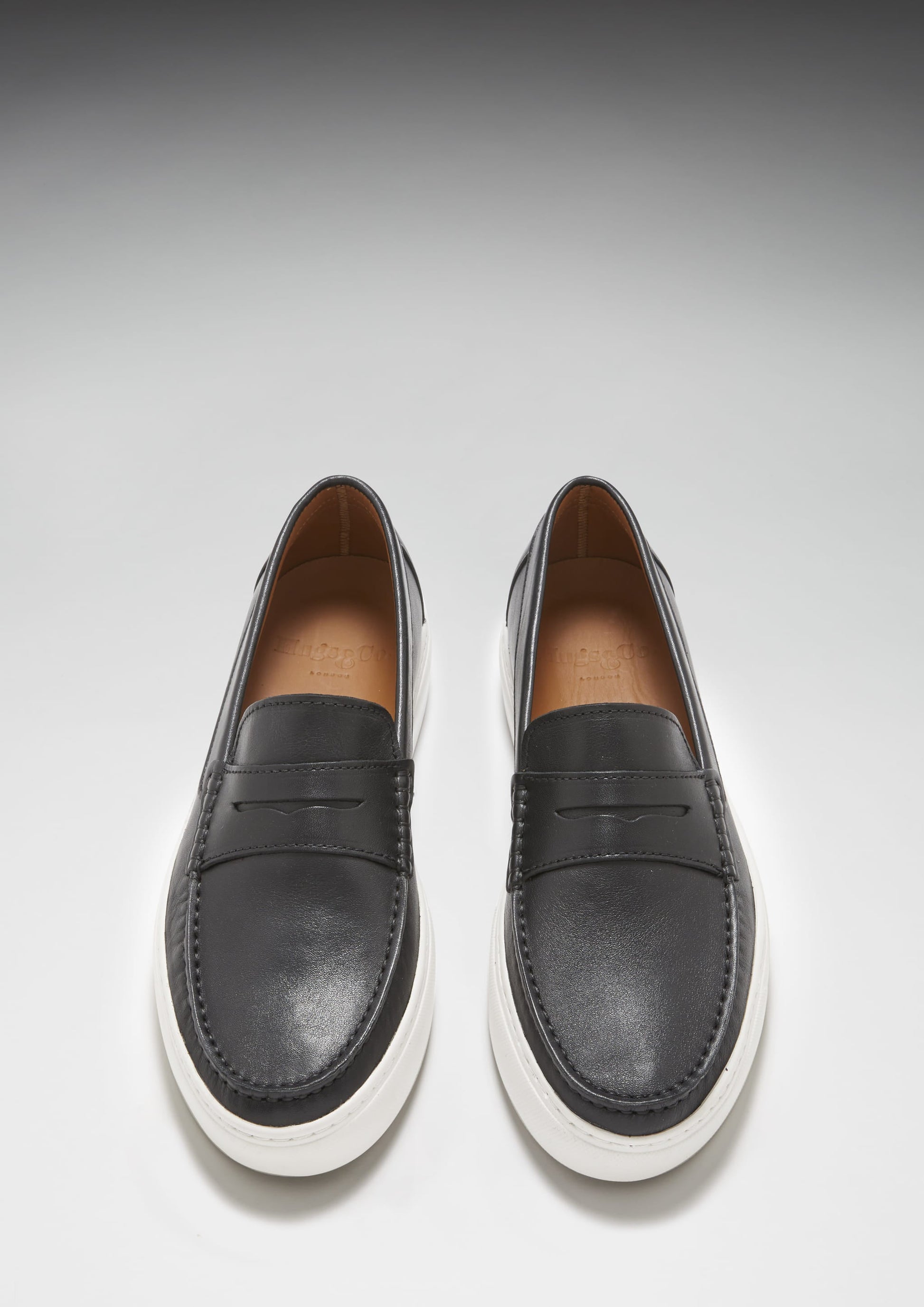 Slip-on Sneaker Loafers, black leather-2