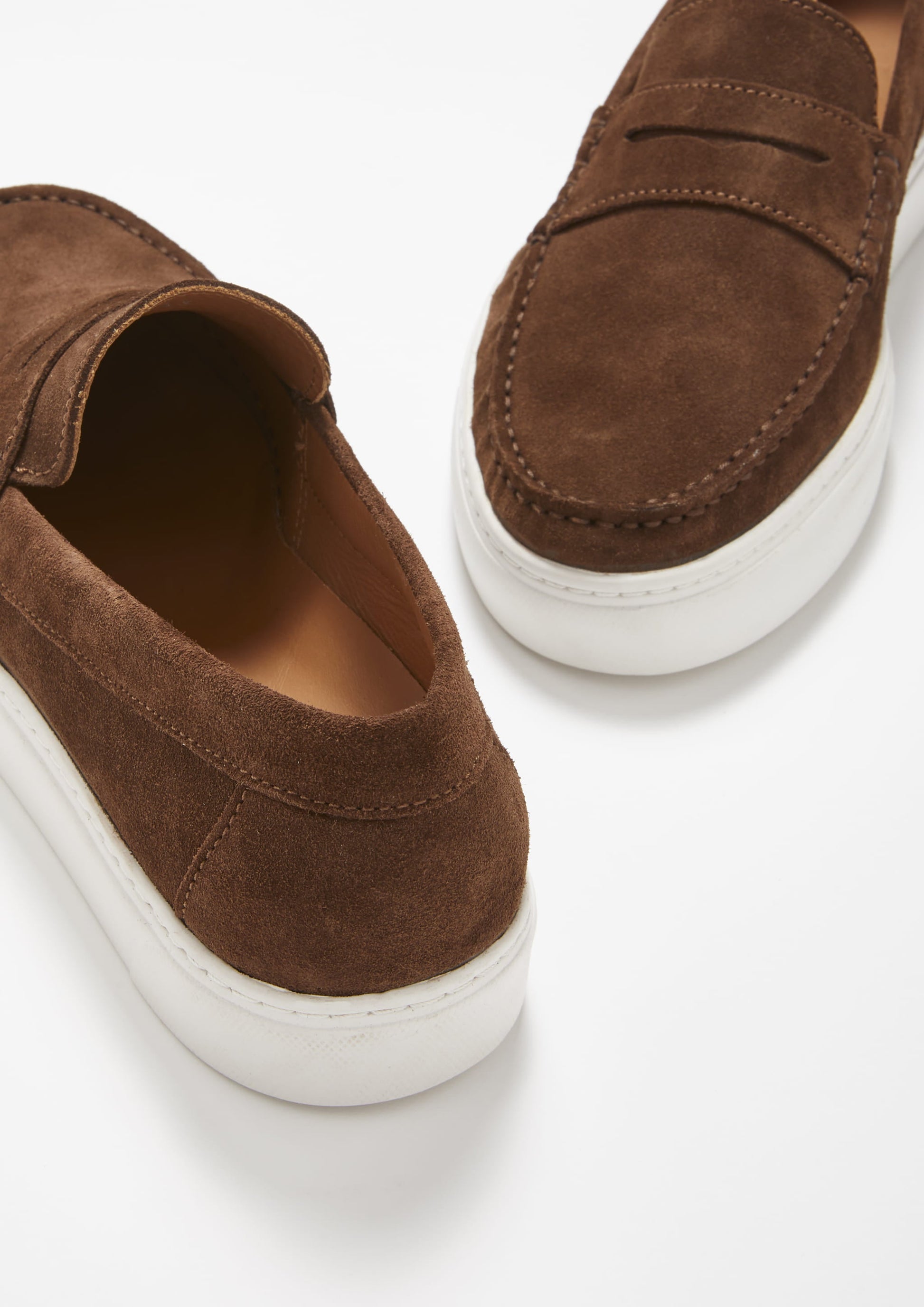 Slip-on Sneaker Loafers, brown suede-3