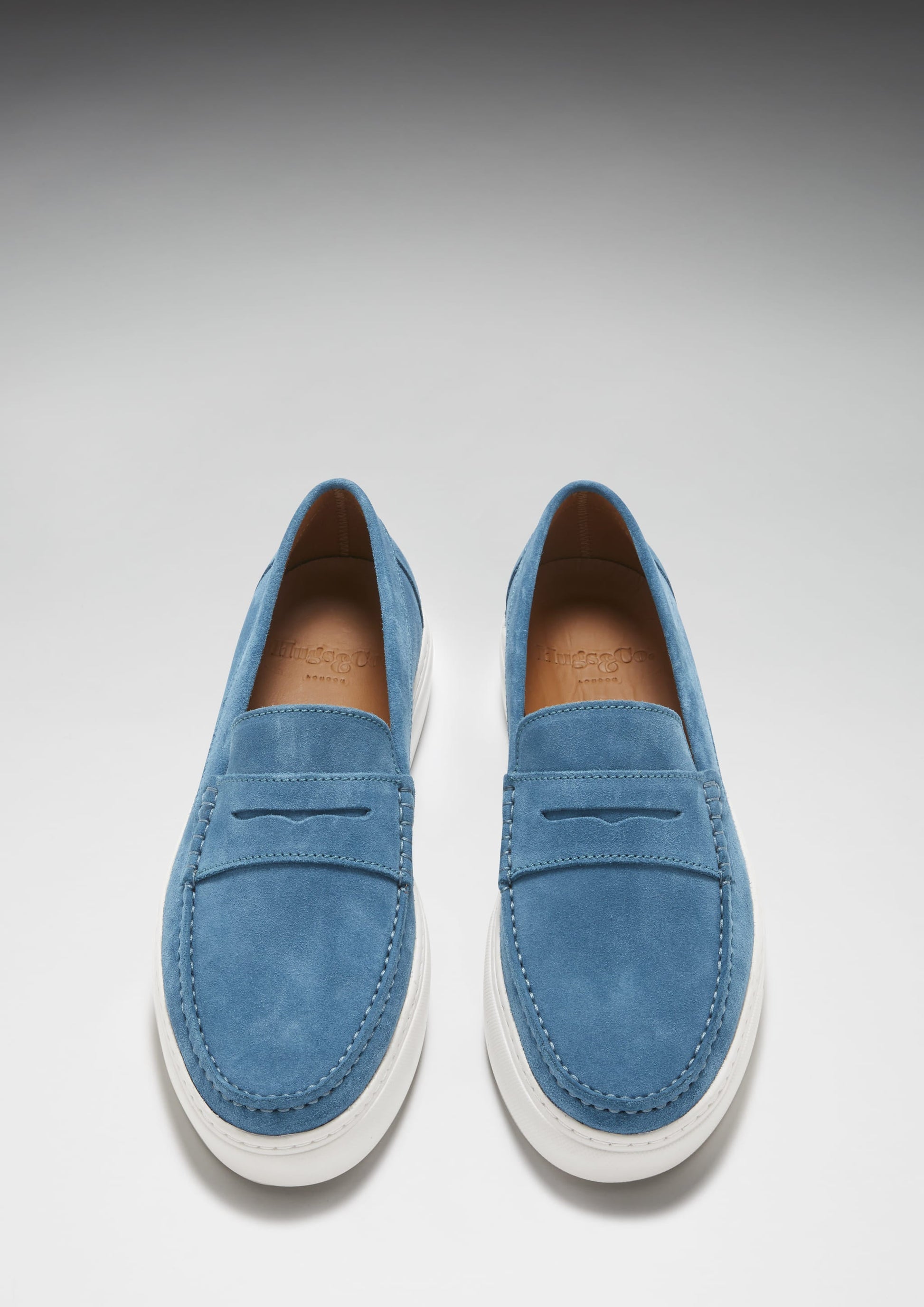 Slip-on Sneaker Loafers, petrol blue suede-2