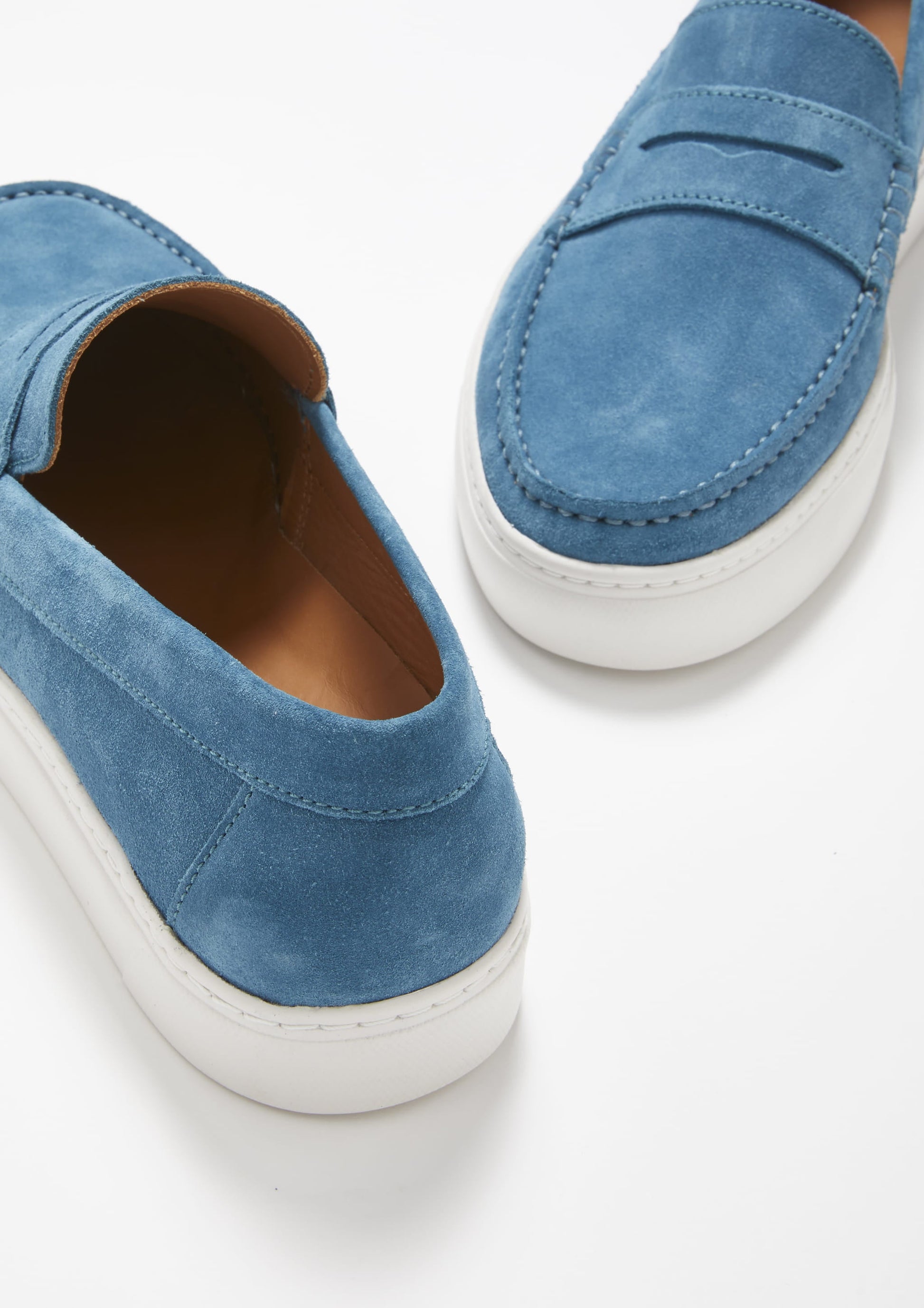 Slip-on Sneaker Loafers, petrol blue suede-3
