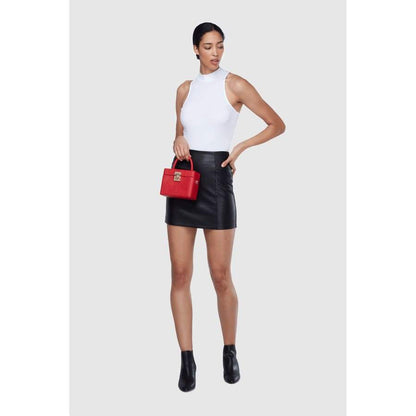 Mae Pink Satchel Vegan Cross Body Bag-2