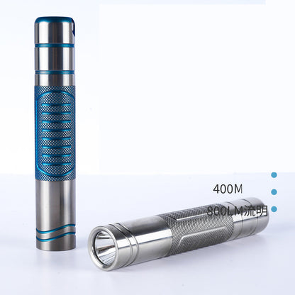Titanium alloy ultra-bright flashlight with magnetic charging Hanheld Torch-1