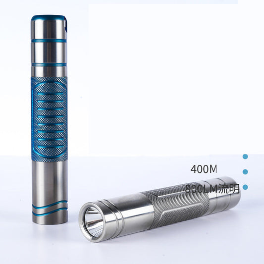 Titanium alloy ultra-bright flashlight with magnetic charging Hanheld Torch-1