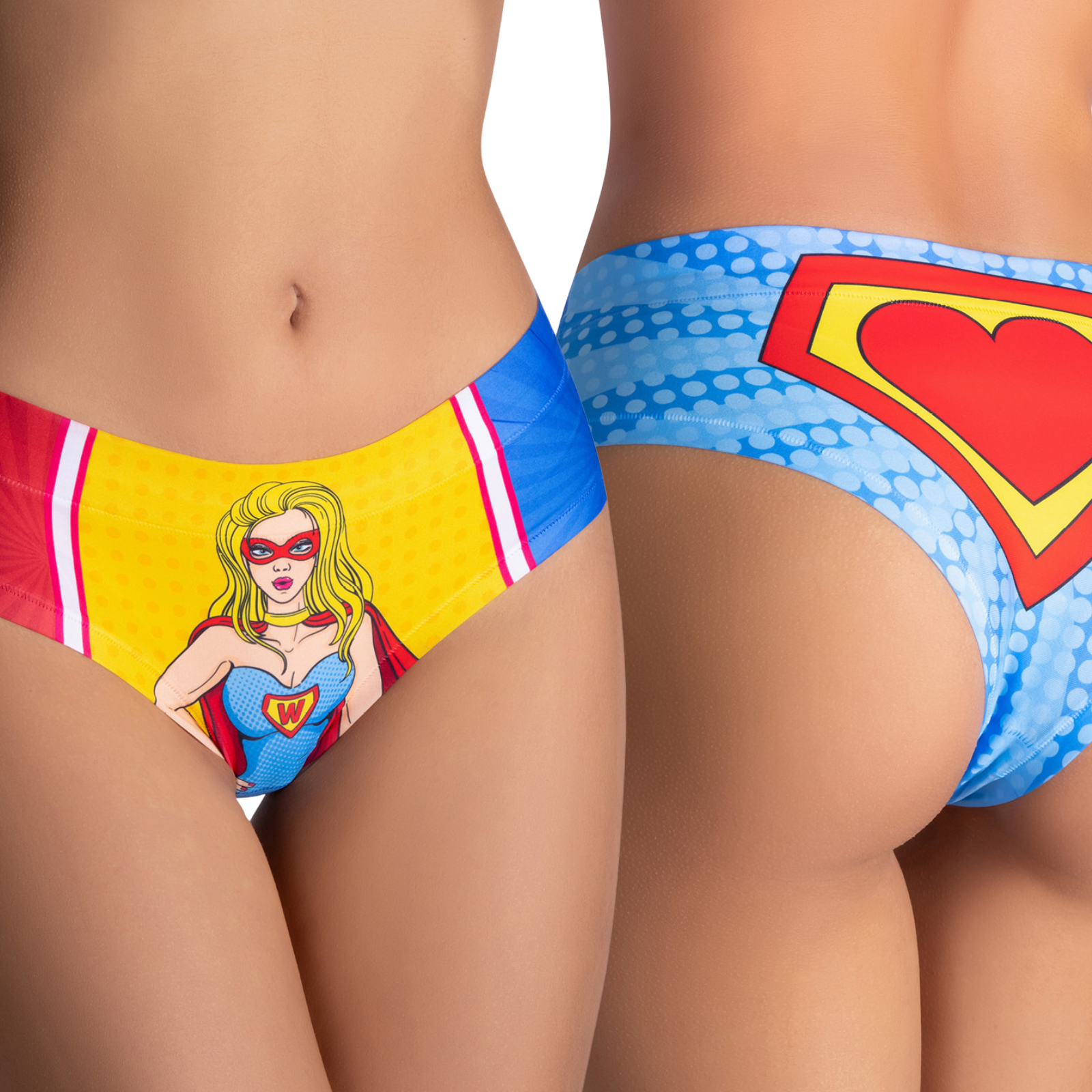 Memème Women’s Ultra-Comfortable COMICS - Wonder Girl - Panties | Breathable Cotton Crotch, Stretchy Fit, No Elastic Bands-2