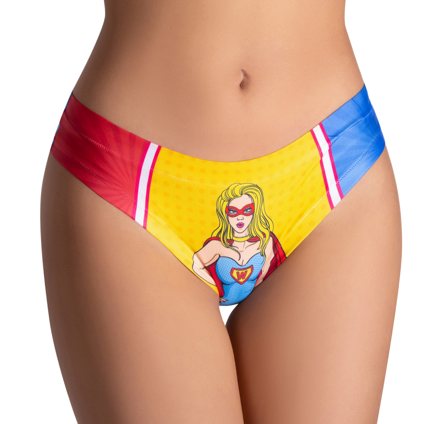 Memème Women’s Ultra-Comfortable COMICS - Wonder Girl - Panties | Breathable Cotton Crotch, Stretchy Fit, No Elastic Bands-3