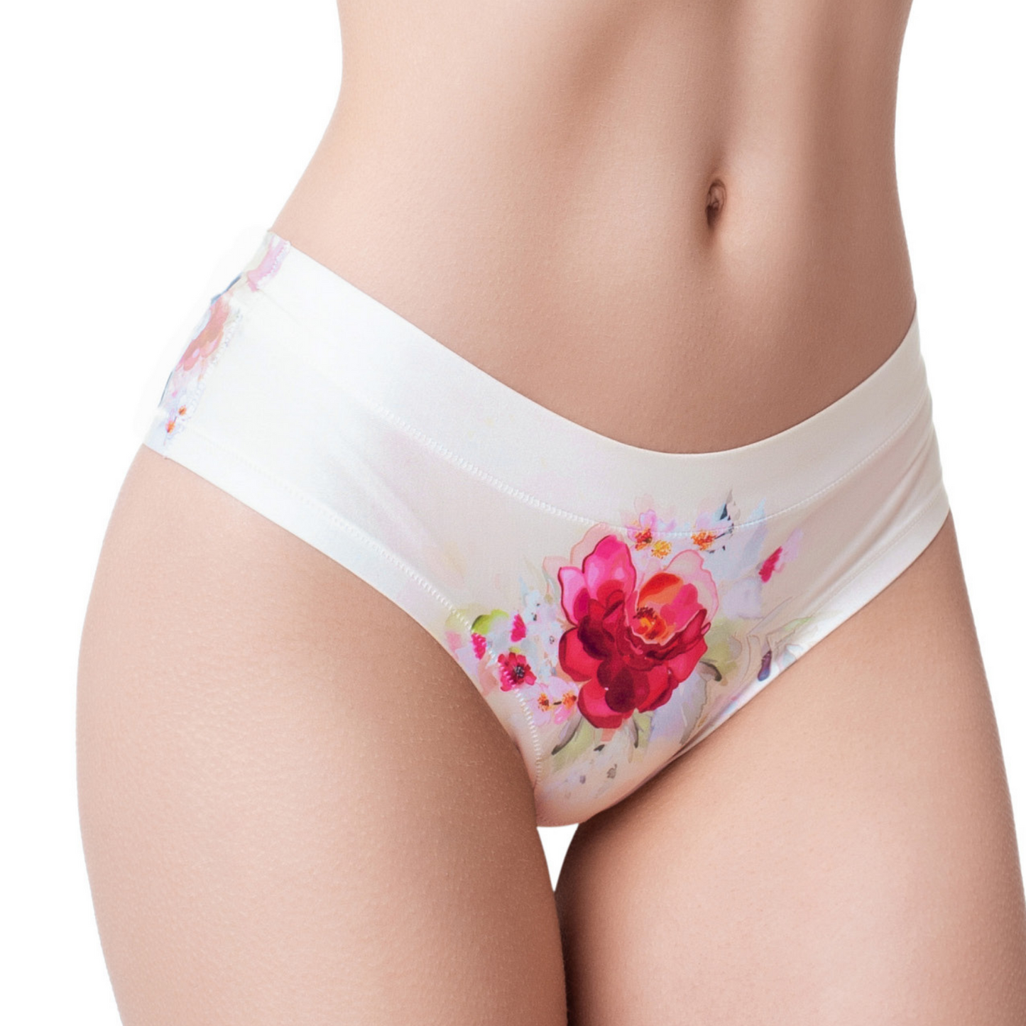Memème Women’s Ultra-Comfortable FLOWER POWER - Rose - Panties | Breathable Cotton Crotch, Stretchy Fit, No Elastic Bands-0