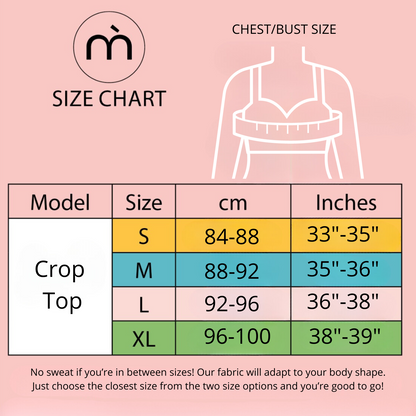 Memème Women’s Ultra-Comfortable MANDALA - Happiness - Crop Top| Stretchy Fit, No Elastic Bands-3