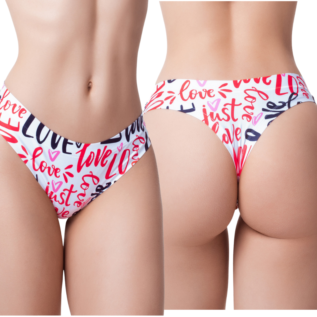 Love Message panty in a word print