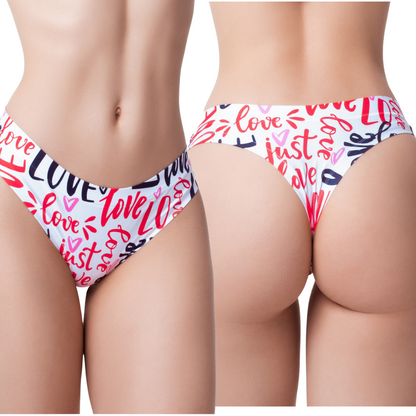 Love Message panty in a word print