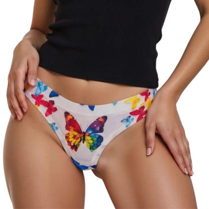 The Vivid Life Creation panty side on, a saturated color print at the leg edge