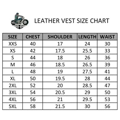 Men’s Classic Biker Leather Waistcoat Vest-2