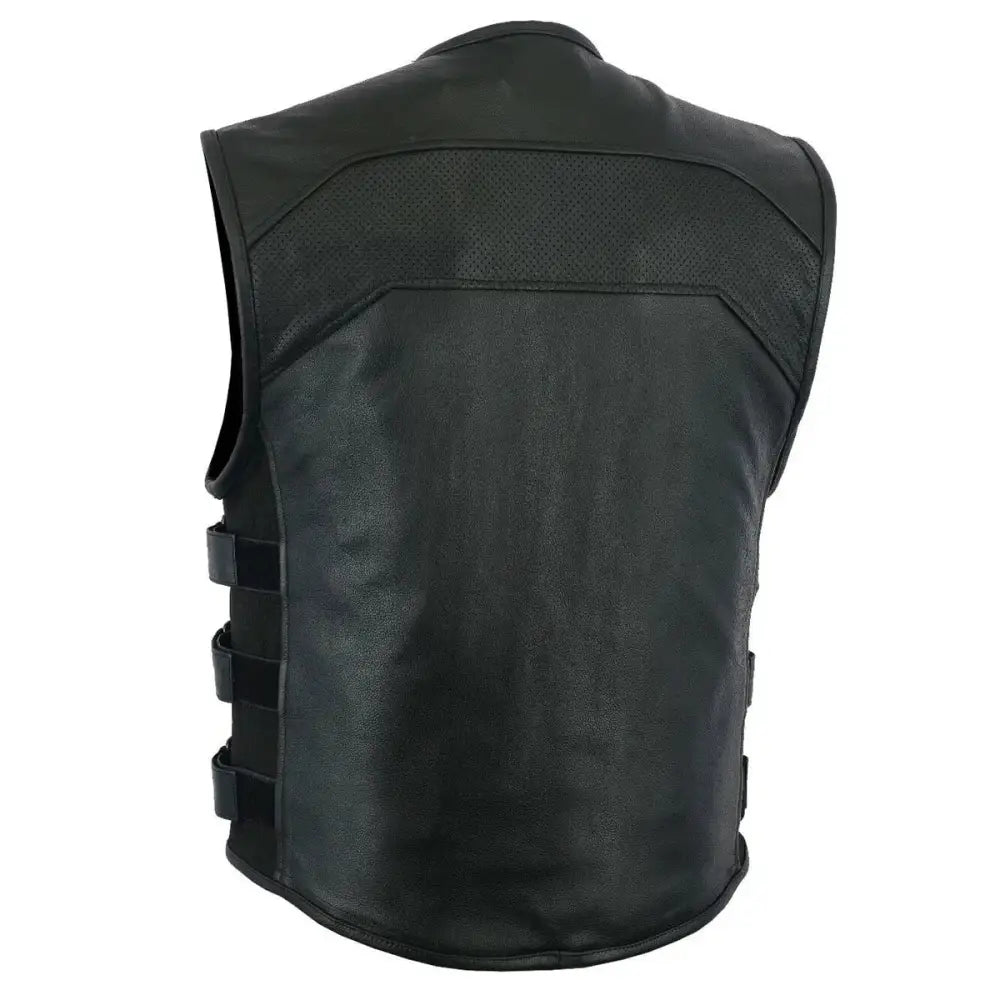 Mens Leather Club Vest-1