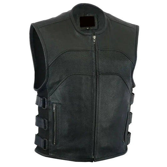 Mens Leather Club Vest-0