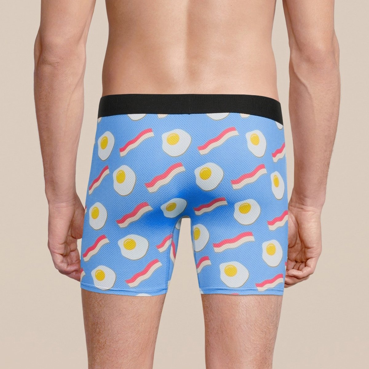 Men's Bacon and Eggs Boxer Brief Underwear and Sock Set-2