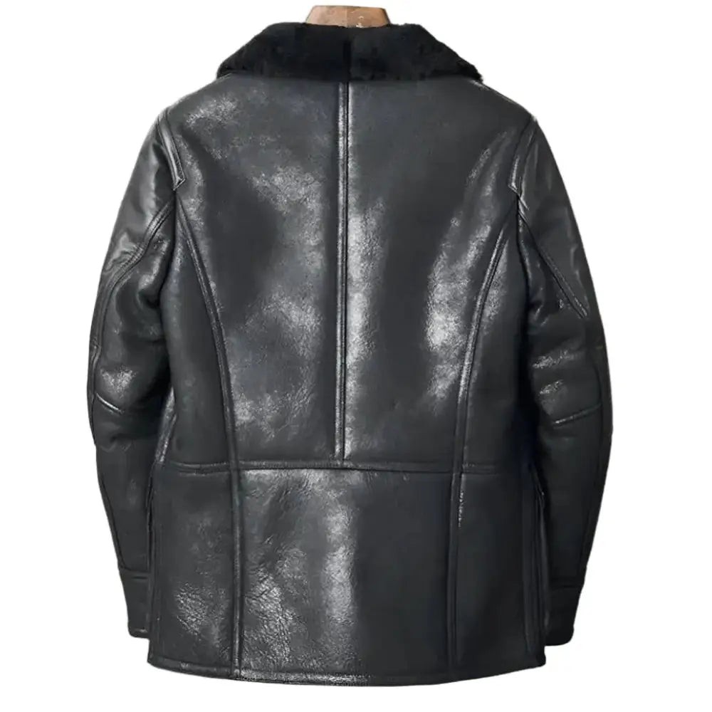Men’s Black B3 Shearling Bomber Jacket-1