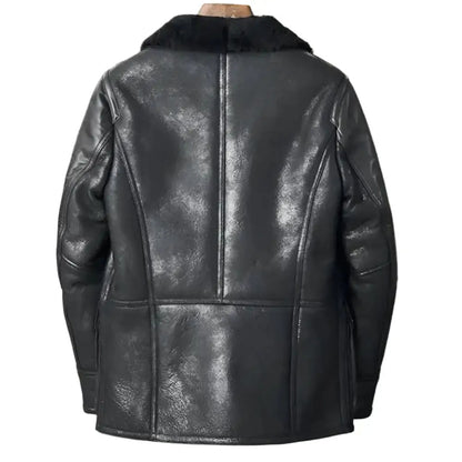 Men’s Black B3 Shearling Bomber Jacket-1