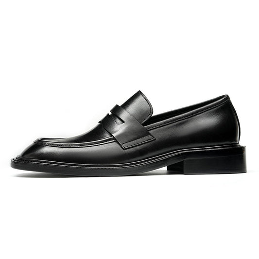 Men’s Calfskin Gradient Leather Loafers with Bold Reinforced Straps-0