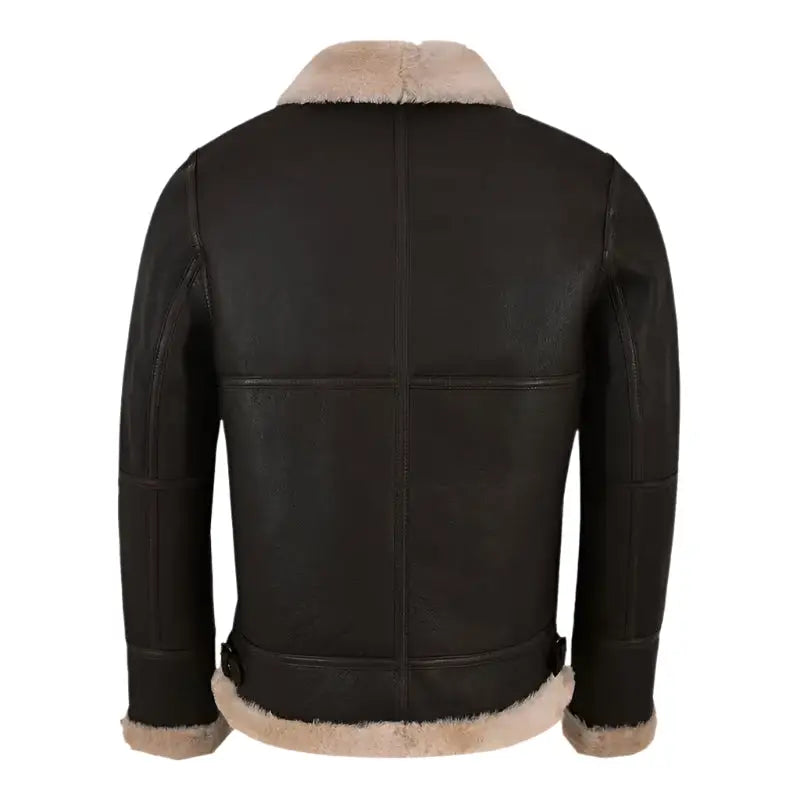 Mens Dark Brown Sheepskin Jacket-1