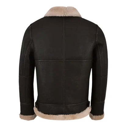 Mens Dark Brown Sheepskin Jacket-1