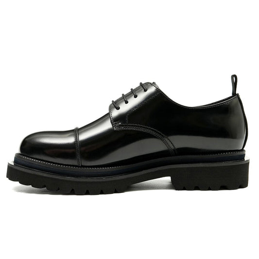 Men’s Glossy Leather Lace Up Derby Shoes-0