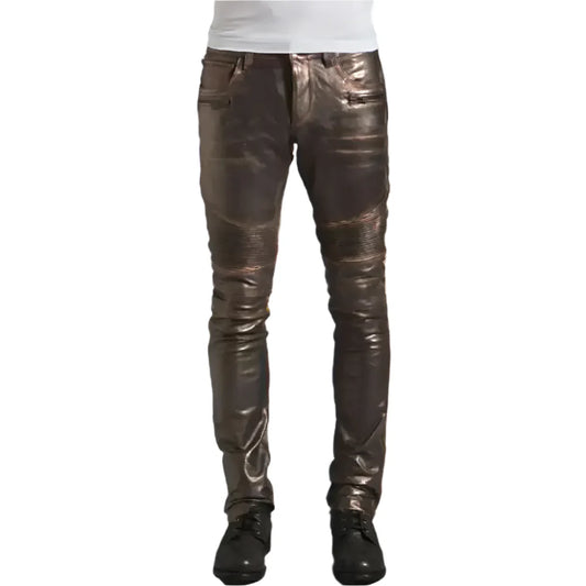 Men's Rogue Dark Brown Leather Pants