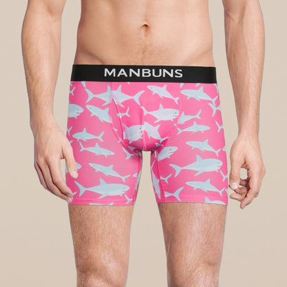 Men's Baby Shark Boxer Brief Underwear with Pouch and Sock Set-1
