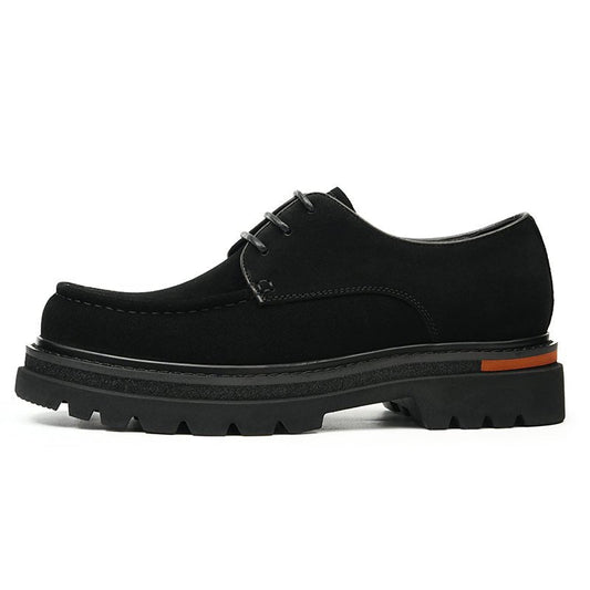 Men’s Suede Derby Shoes with Rugged Business Sole-0