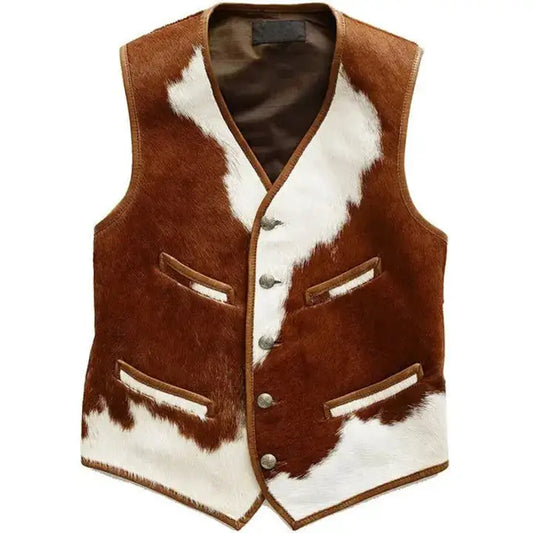 Men’s Cowhide Western Vest-0