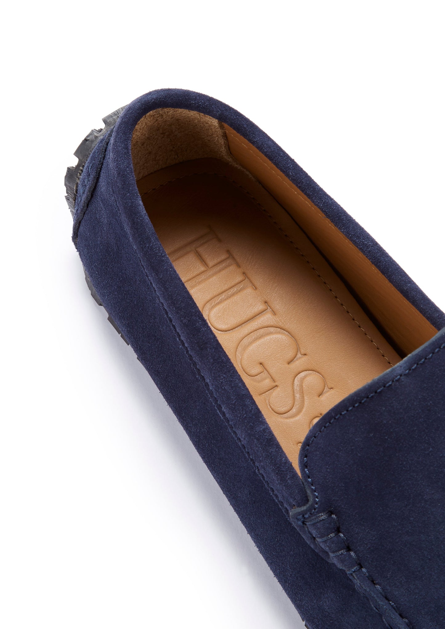 Tyre Sole Driving Loafers, navy blue suede-3