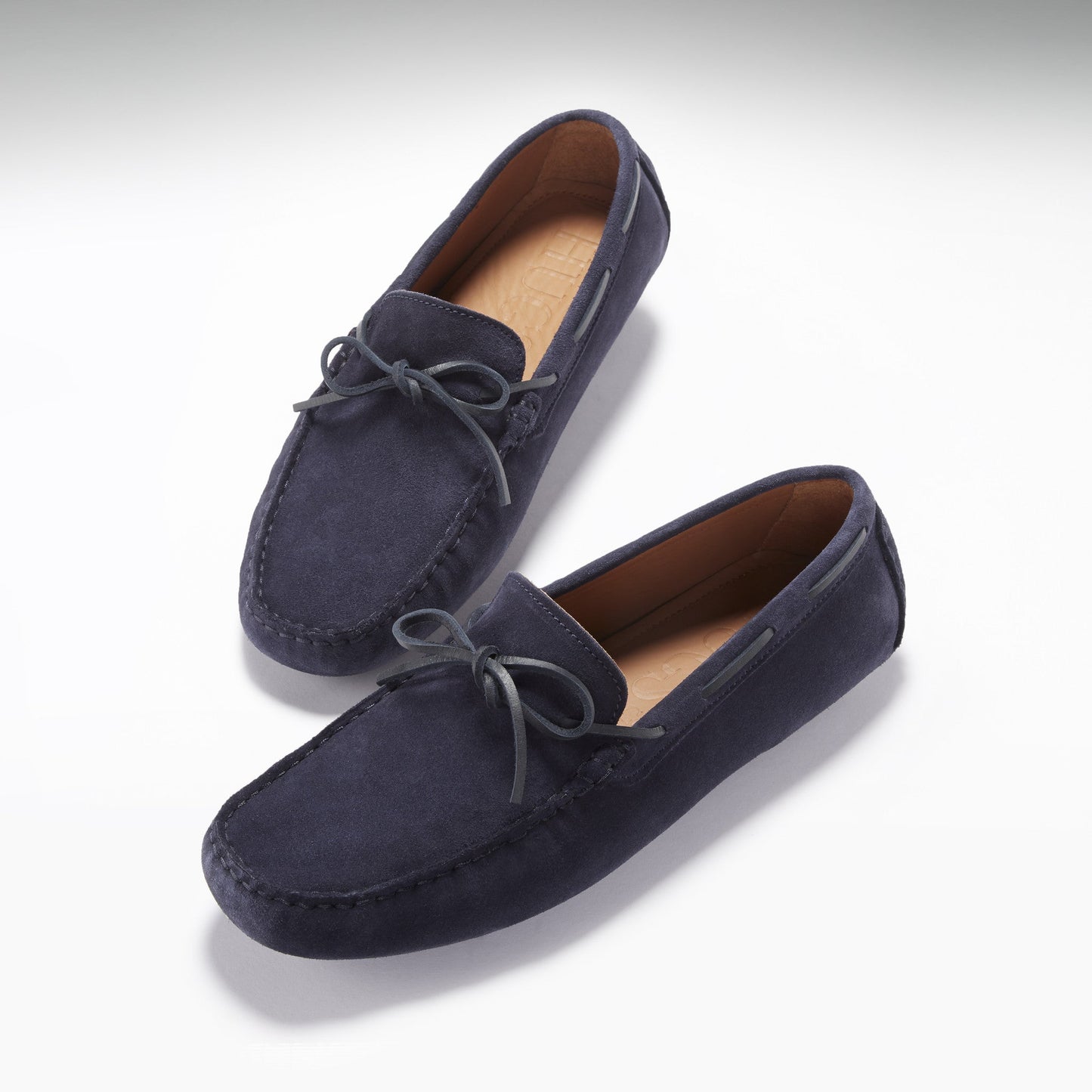 Laced Driving Loafers, navy blue suede-1