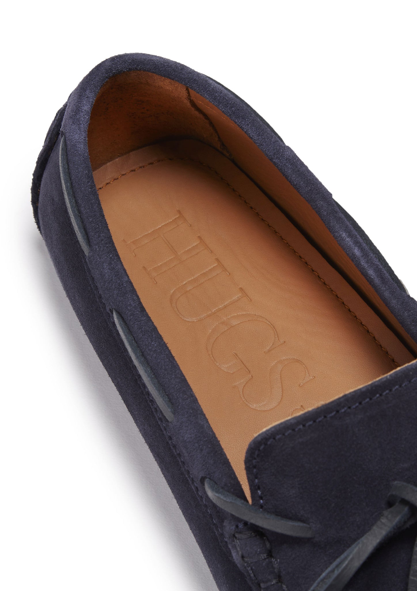 Laced Driving Loafers, navy blue suede-3