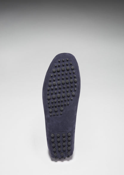 Laced Driving Loafers, navy blue suede-4