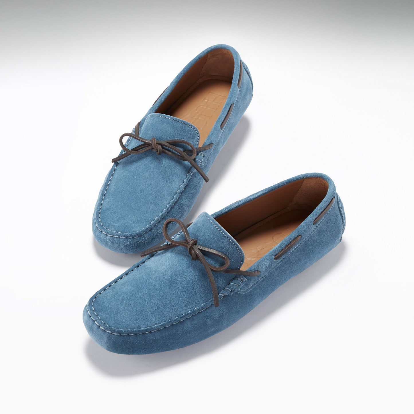 Laced Driving Loafers, petrol blue suede-1