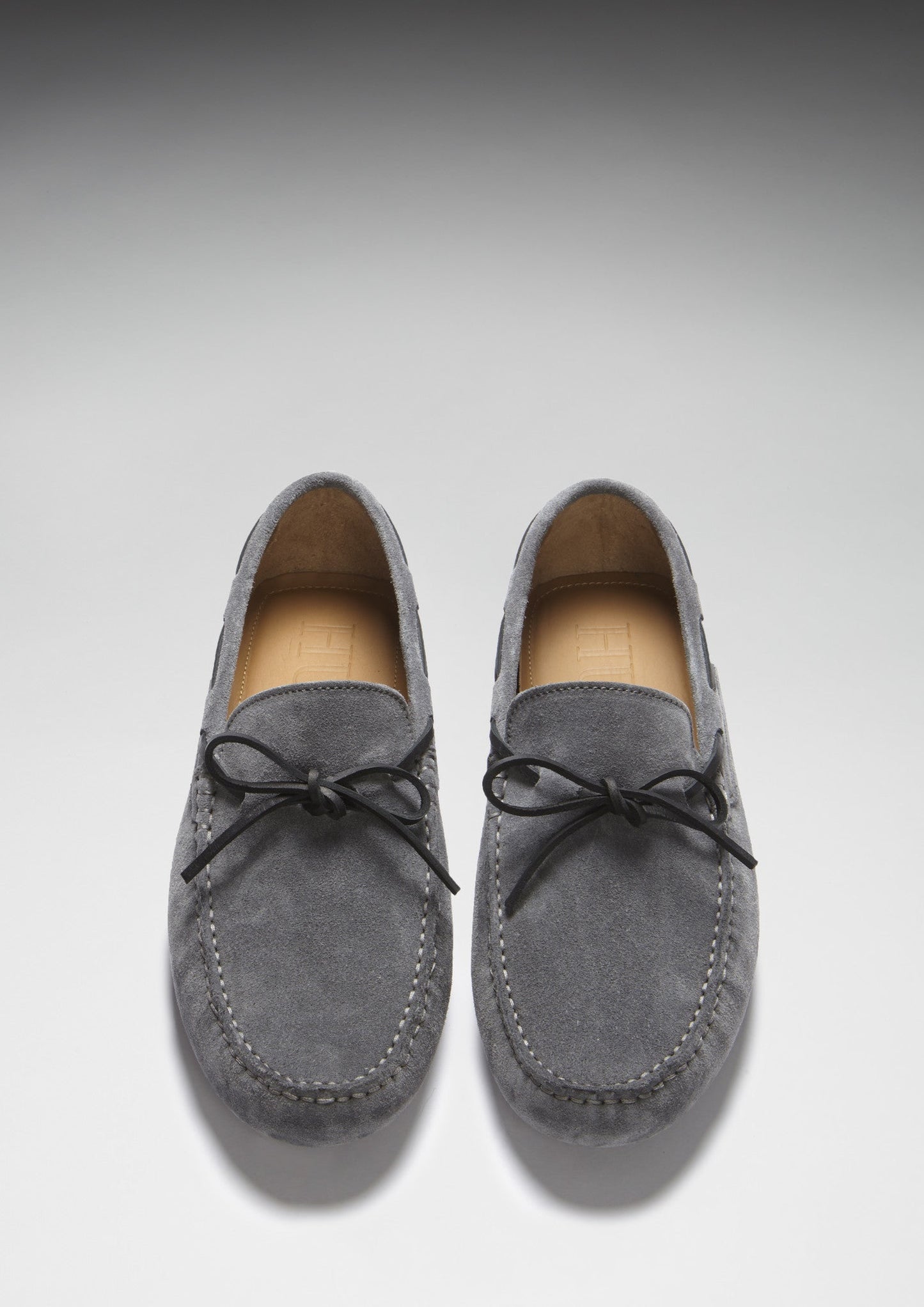 Laced Driving Loafers, slate grey suede-2