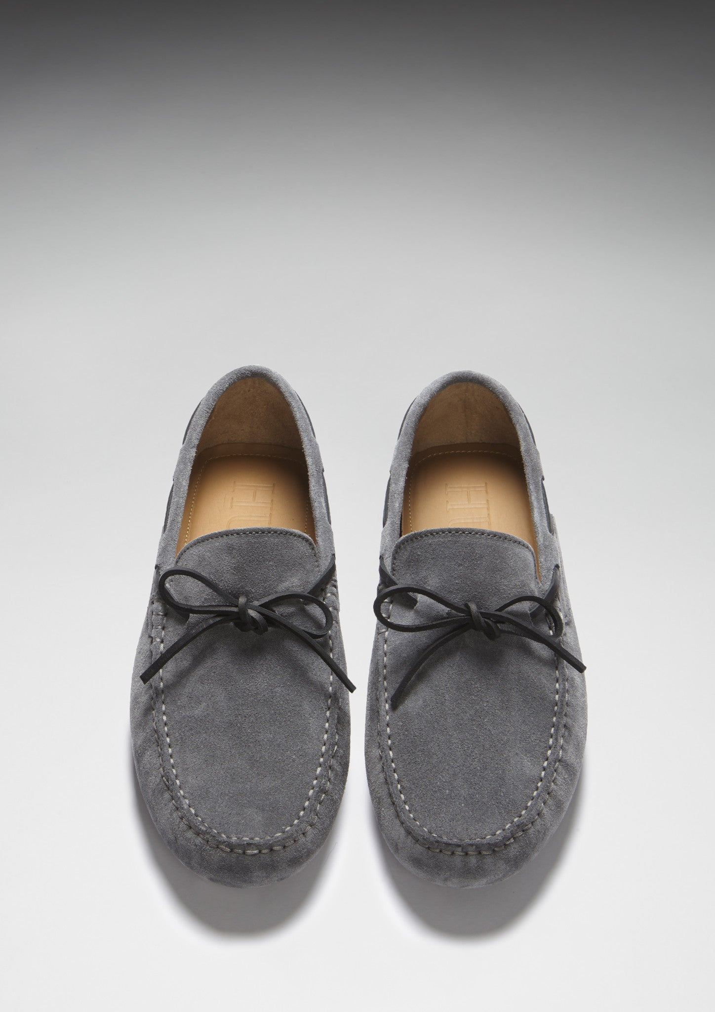 Laced Driving Loafers, slate grey suede-2