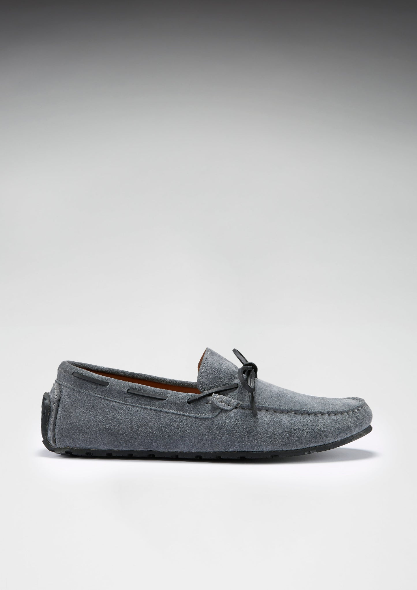 Tyre Sole Laced Driving Loafers, slate grey suede-2