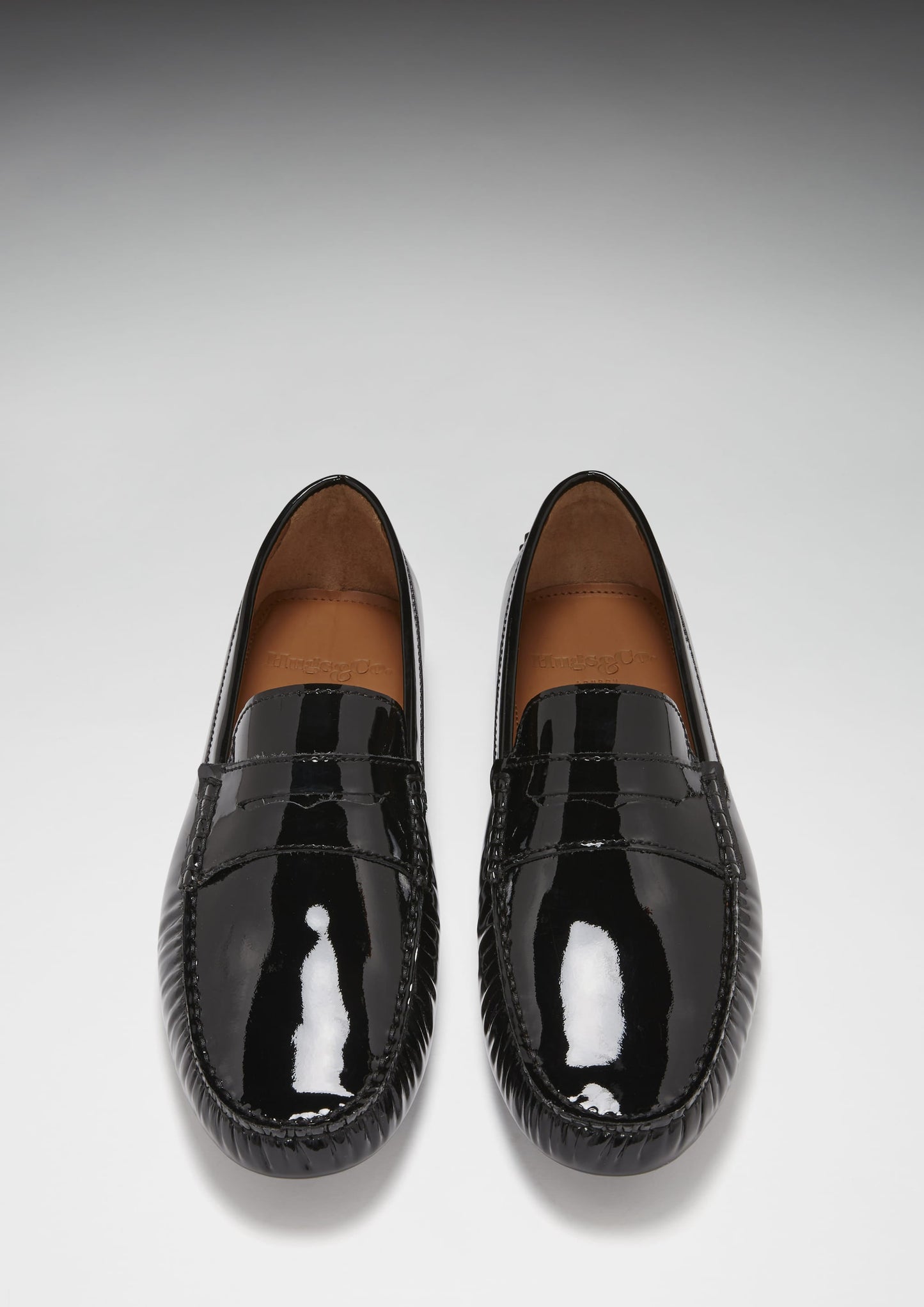 Penny Driving Loafers, black patent leather-2