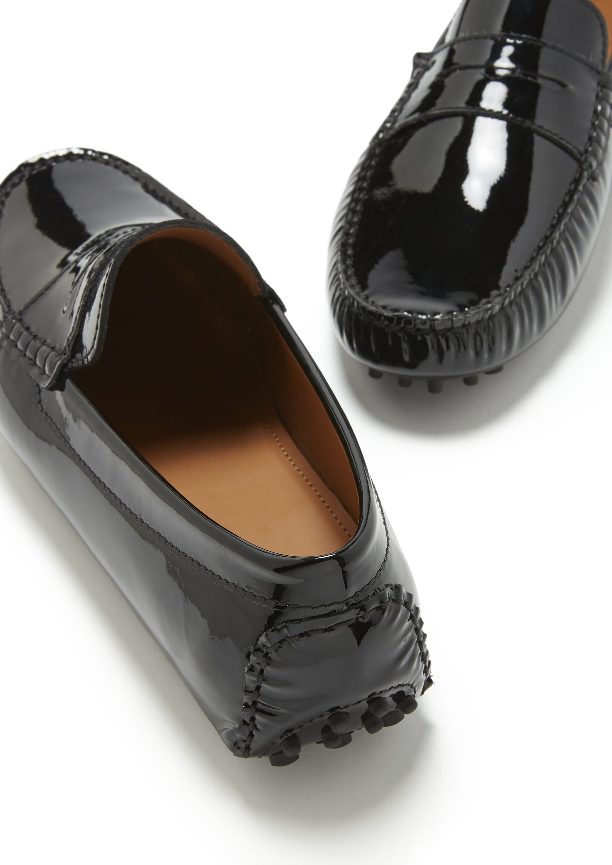 Penny Driving Loafers, black patent leather-3